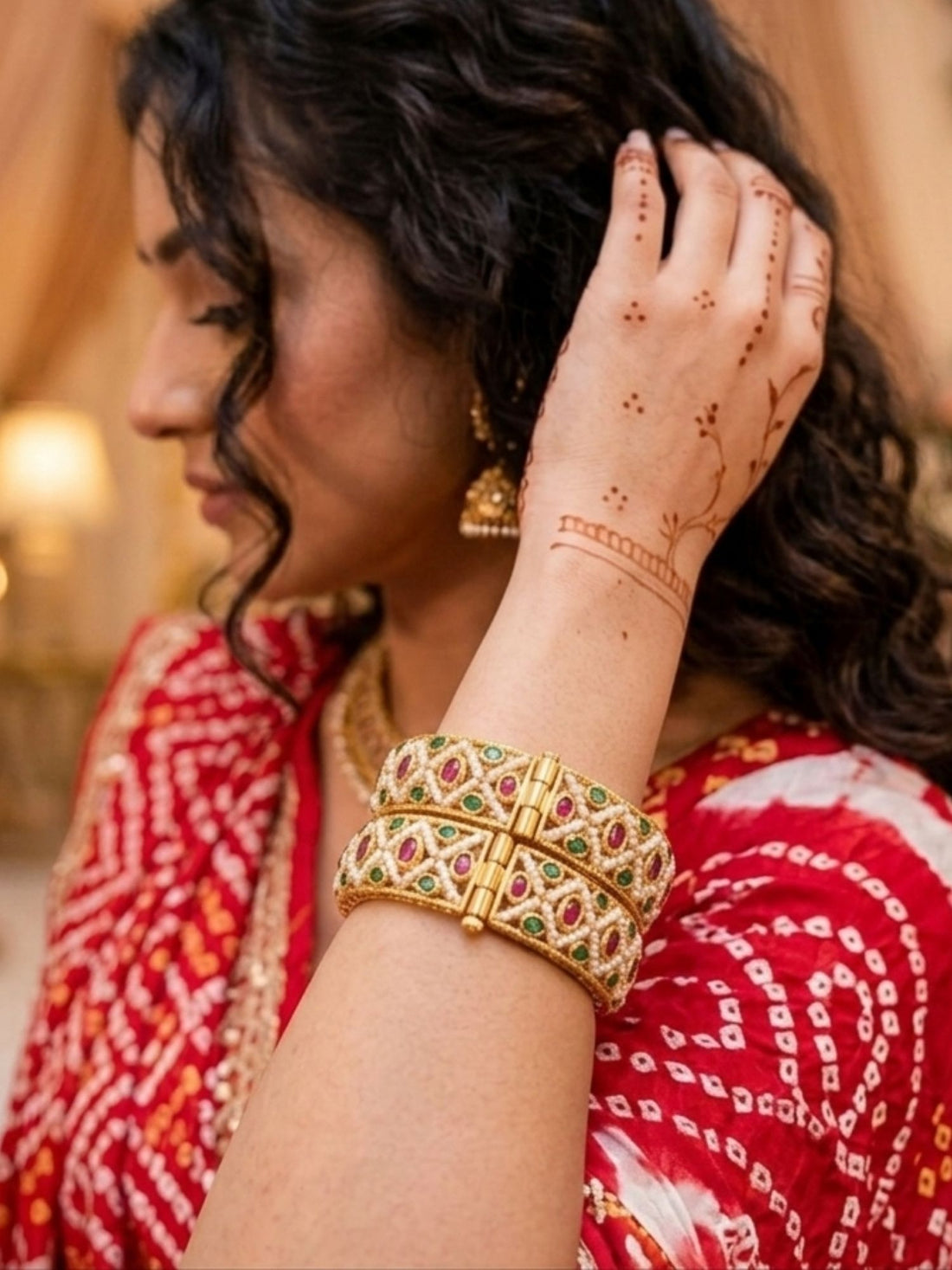 Abdesigns antique multicolour gold plated polki bangles vibrant ethnic festive jewellery