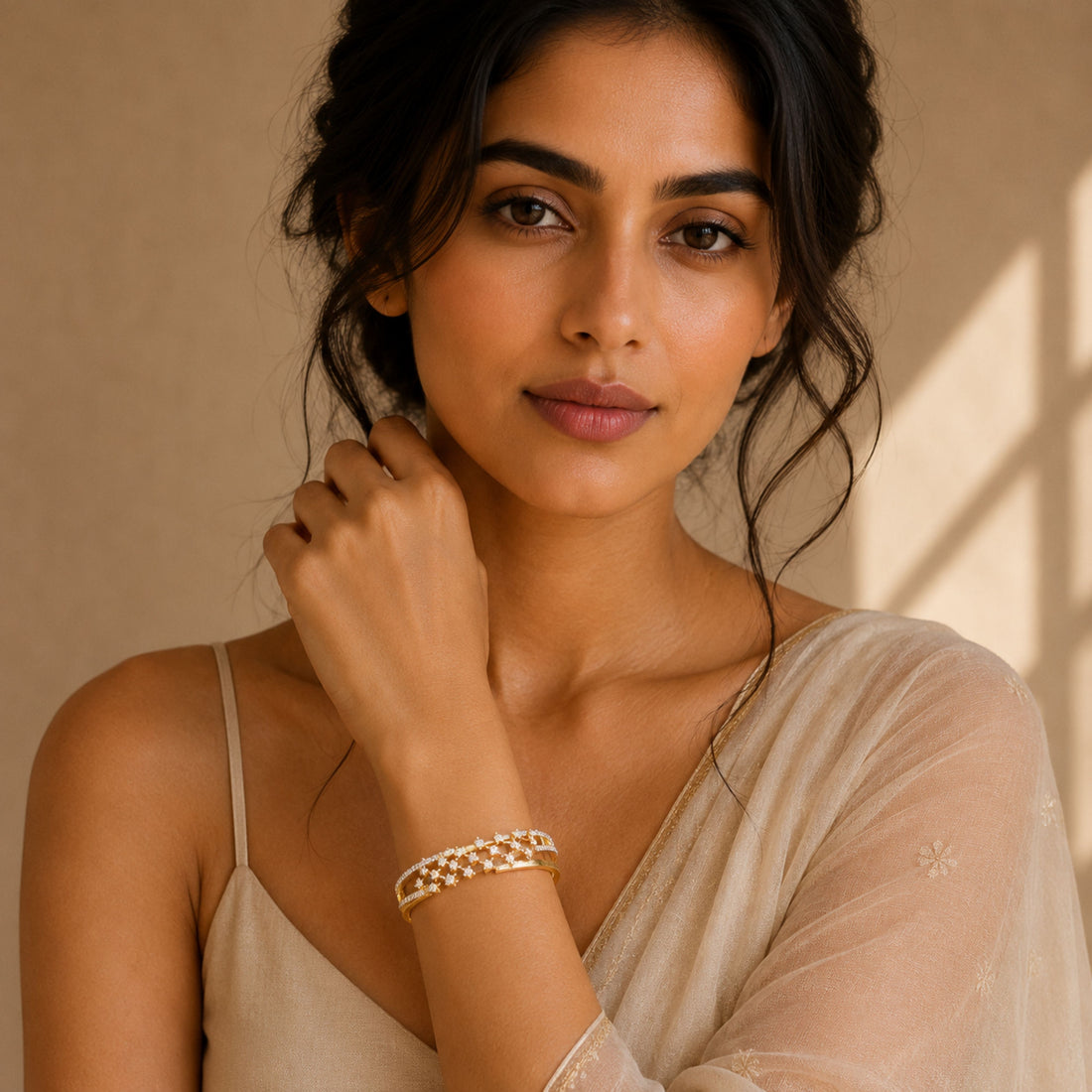 Gold Plated CZ-Bracelet – Luxury Party Wear | Abdesigns