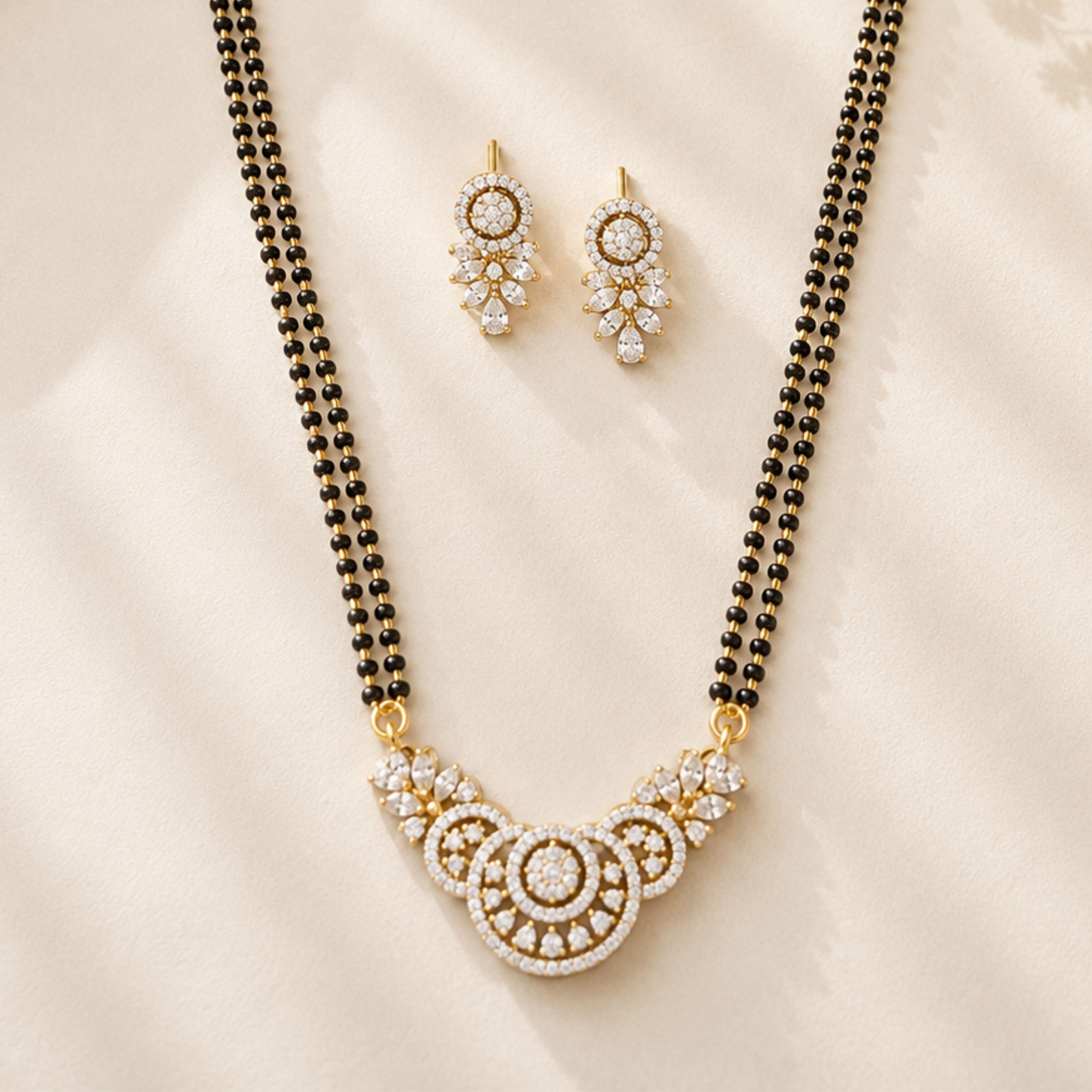 Circular Pendant Mangalsutra Set – Elegant Daily Glam | Abdesigns