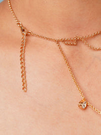 Thumbnail for Elegant Layered Gold Plated Polki Pendant Chain