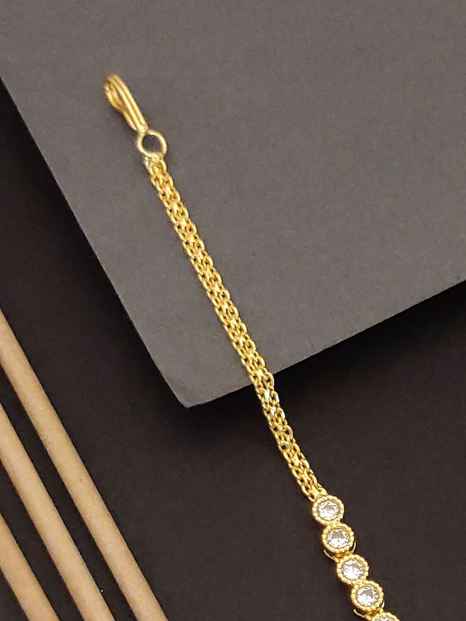 Abdesigns Gold Plated Teardrop Maangtikka