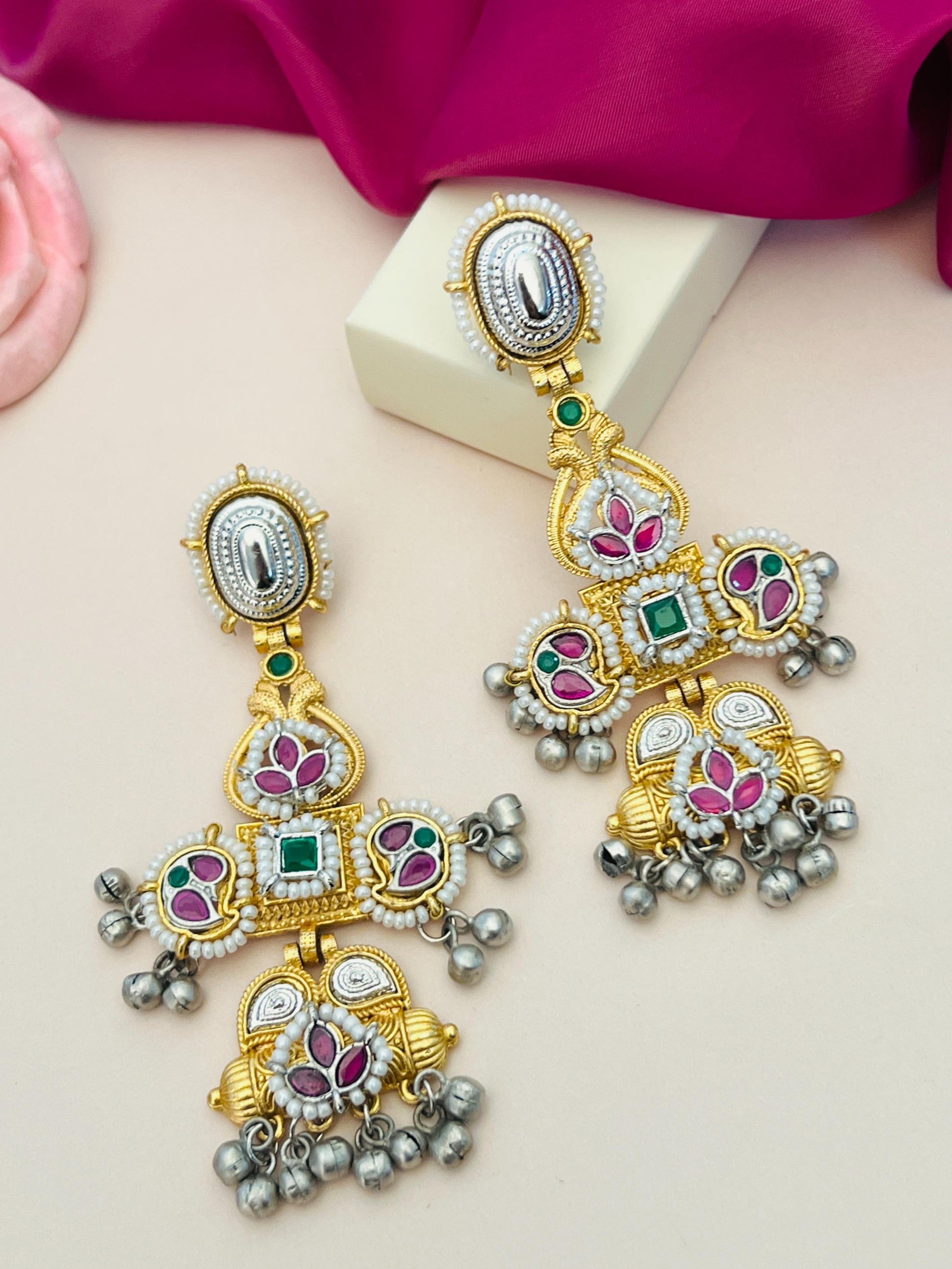 Gold Plated Long Earring 