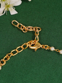 Thumbnail for Charming Gold Plated Polki Hand Bracelet