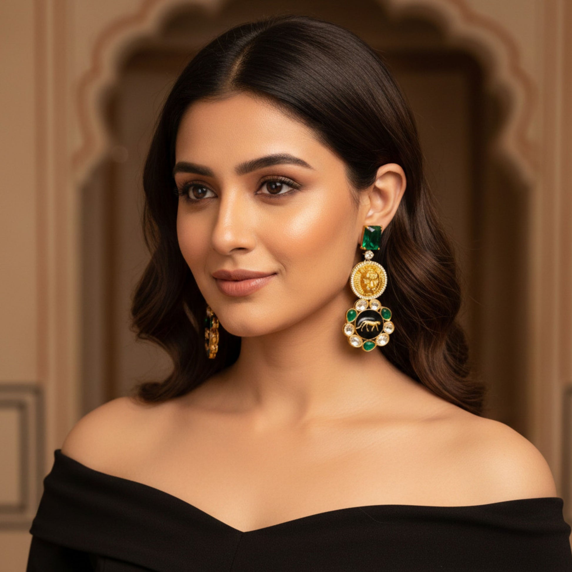 Sabyasachi Style Gold Plated Earring - earrings by Abdesigns Jewellery