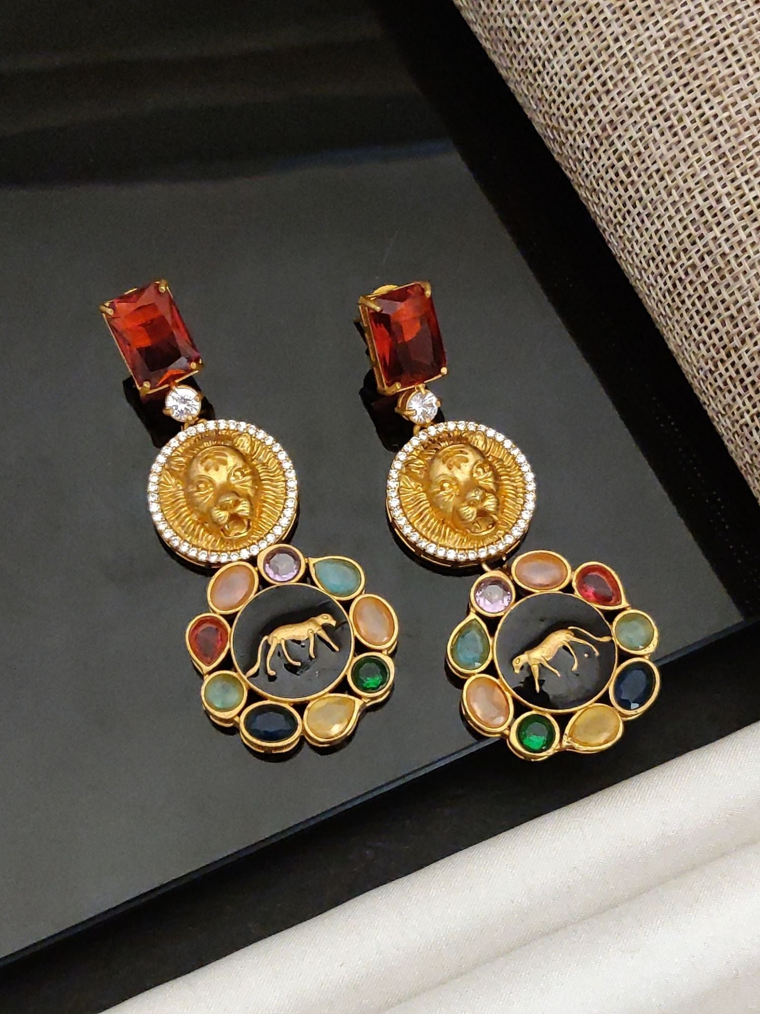 Abdesigns Sabyasachi Style Gold Plated Earring