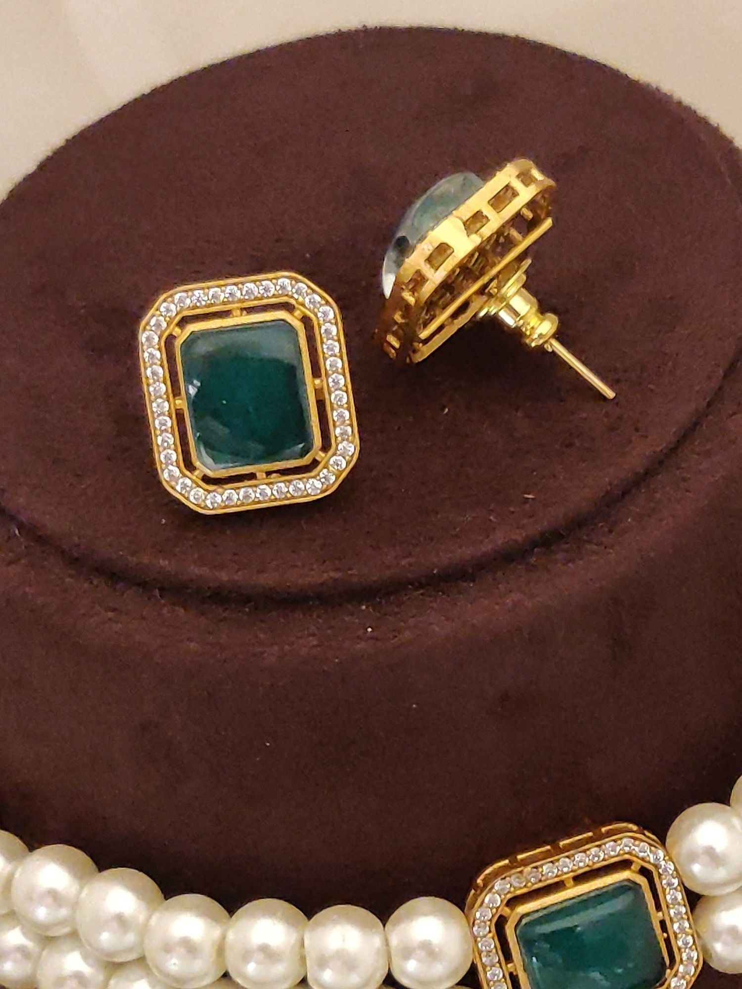 Abdesigns Gold Plated Pearl Choker Necklace Set