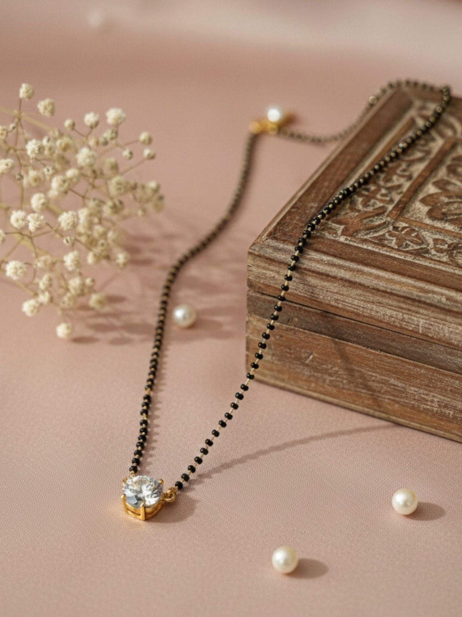 single diamond mangalsutra for women