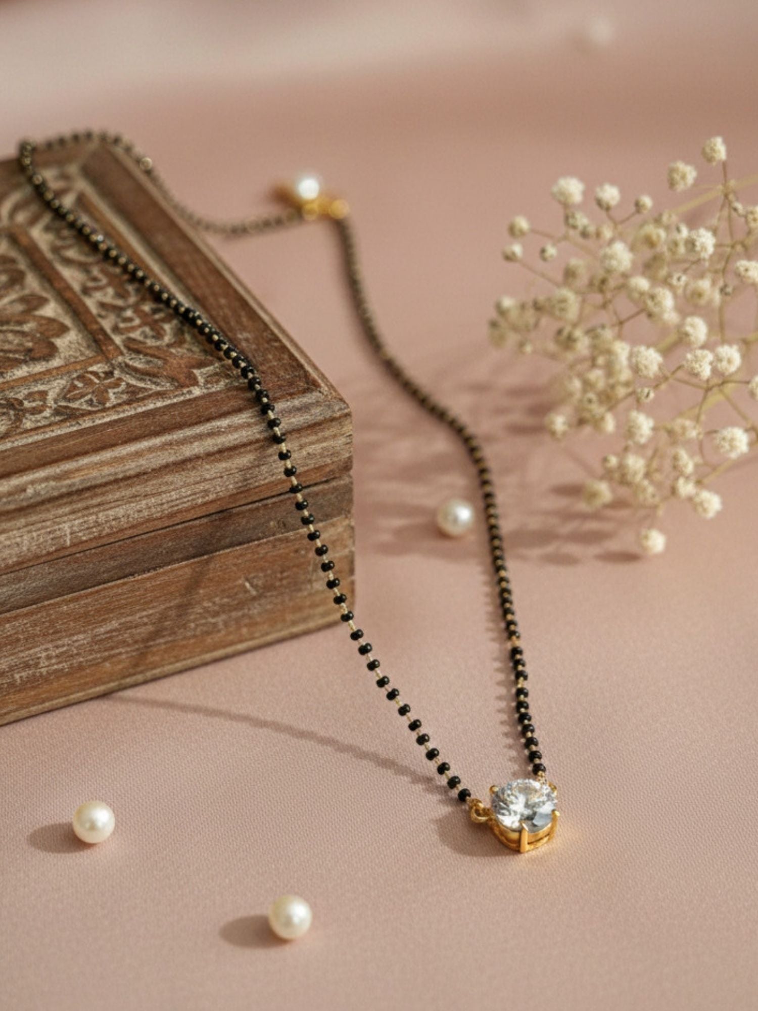 gold plated american diamond mangalsutra 2026