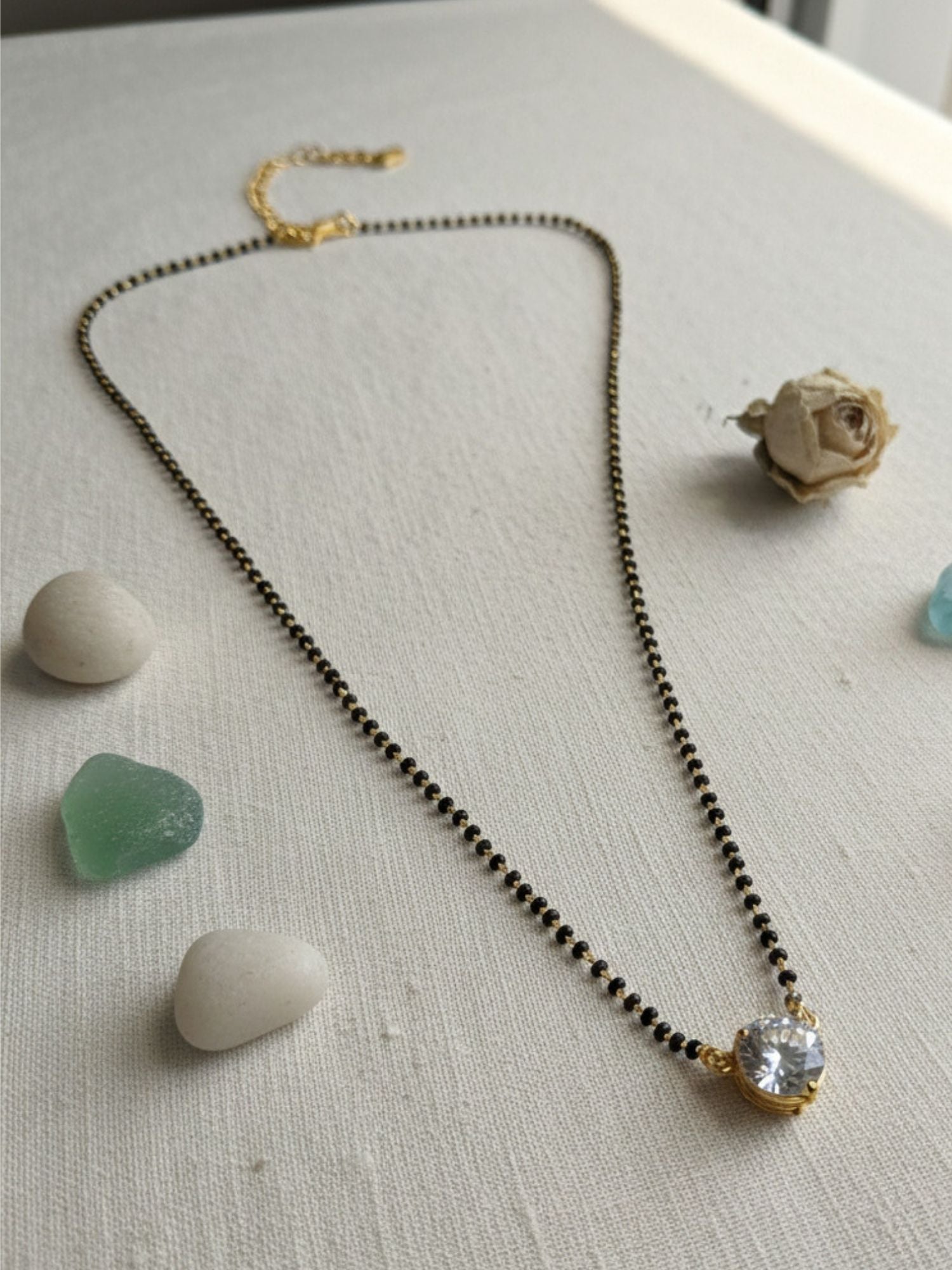 gold diamond mangalsutra for women