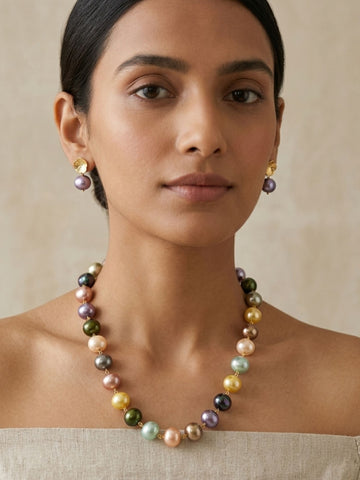 Freshwater Pearl Mala Set – Pastel Elegant Styling - jewellery by Abdesigns Jewellery