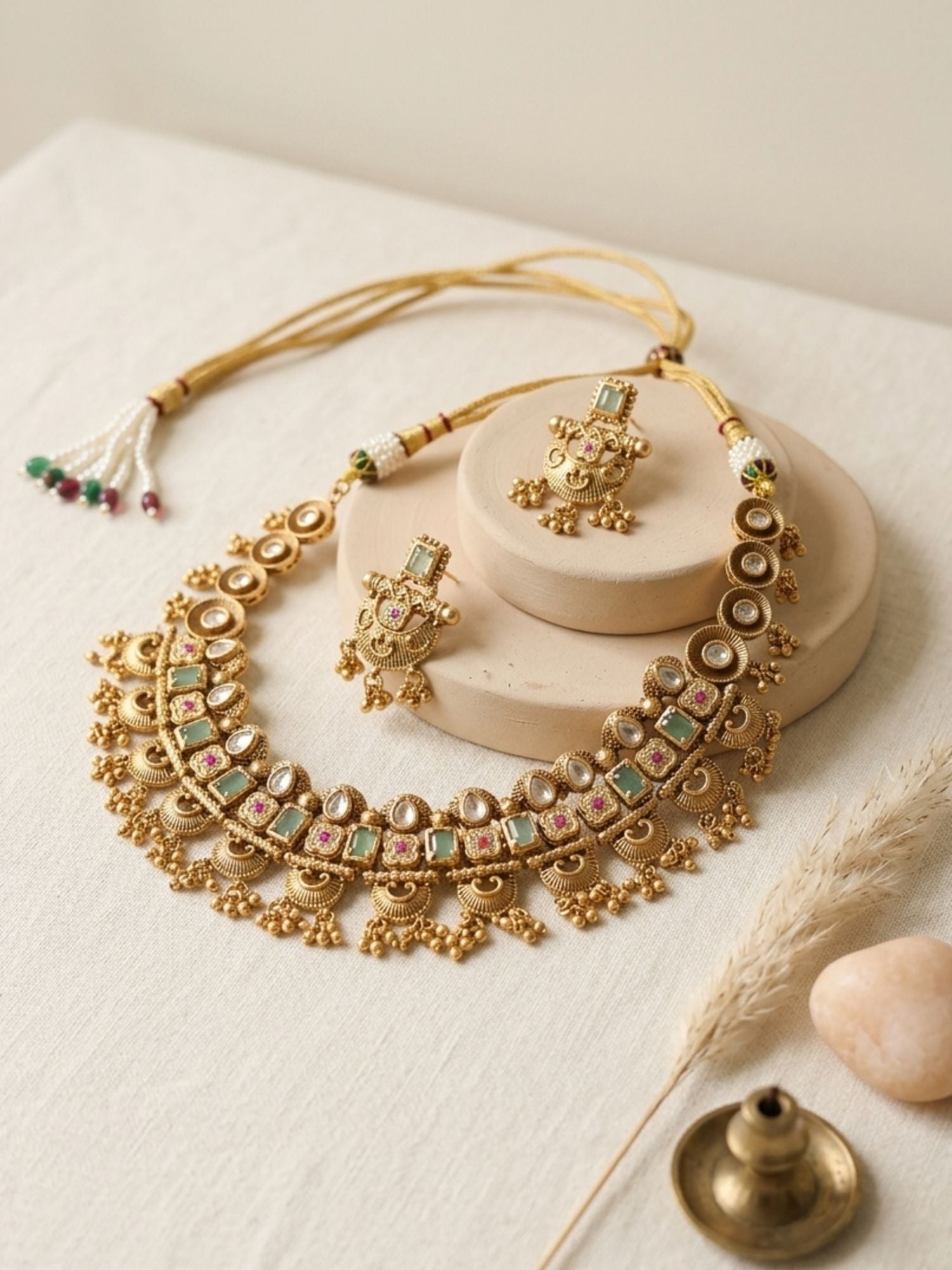 Abdesigns Gold Mini Choker Necklace Set