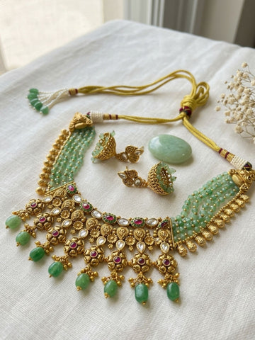 Gold Chorski Necklace Set - necklace by Abdesigns Jewellery