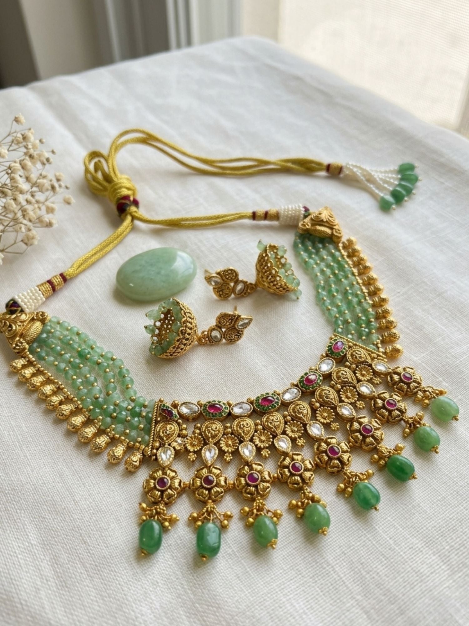 Gold Chorski Necklace Set - necklace by Abdesigns Jewellery