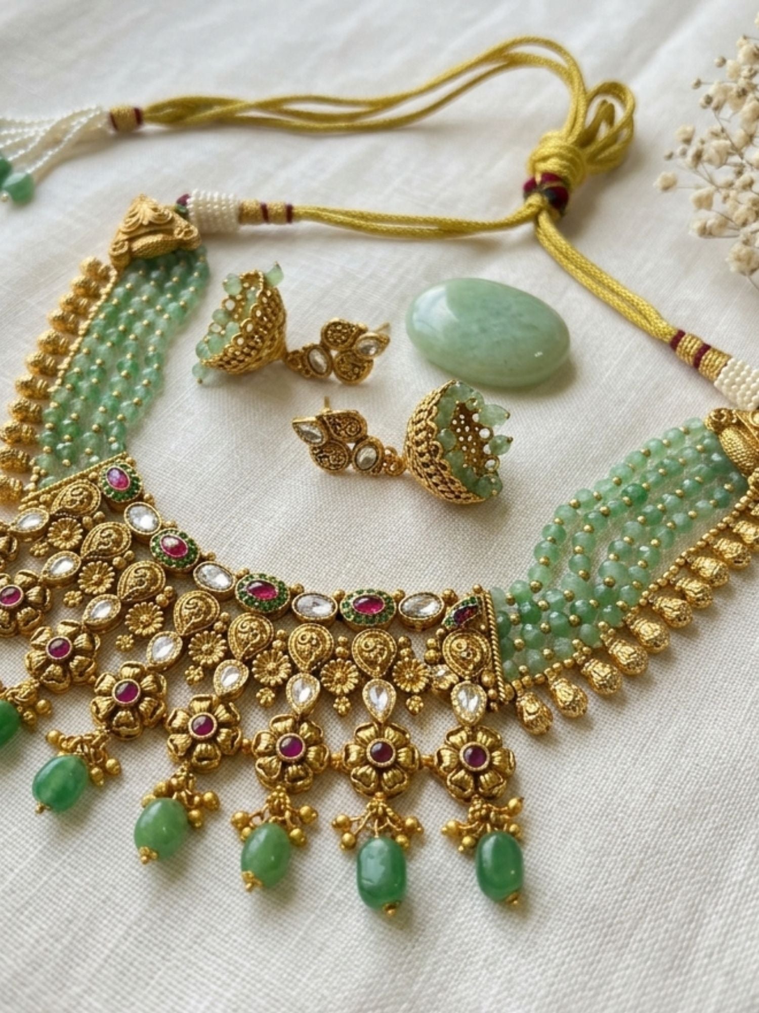 Gold Chorski Necklace Set - necklace by Abdesigns Jewellery