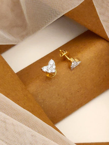 925 Sterling Silver Diamond Studs Earring