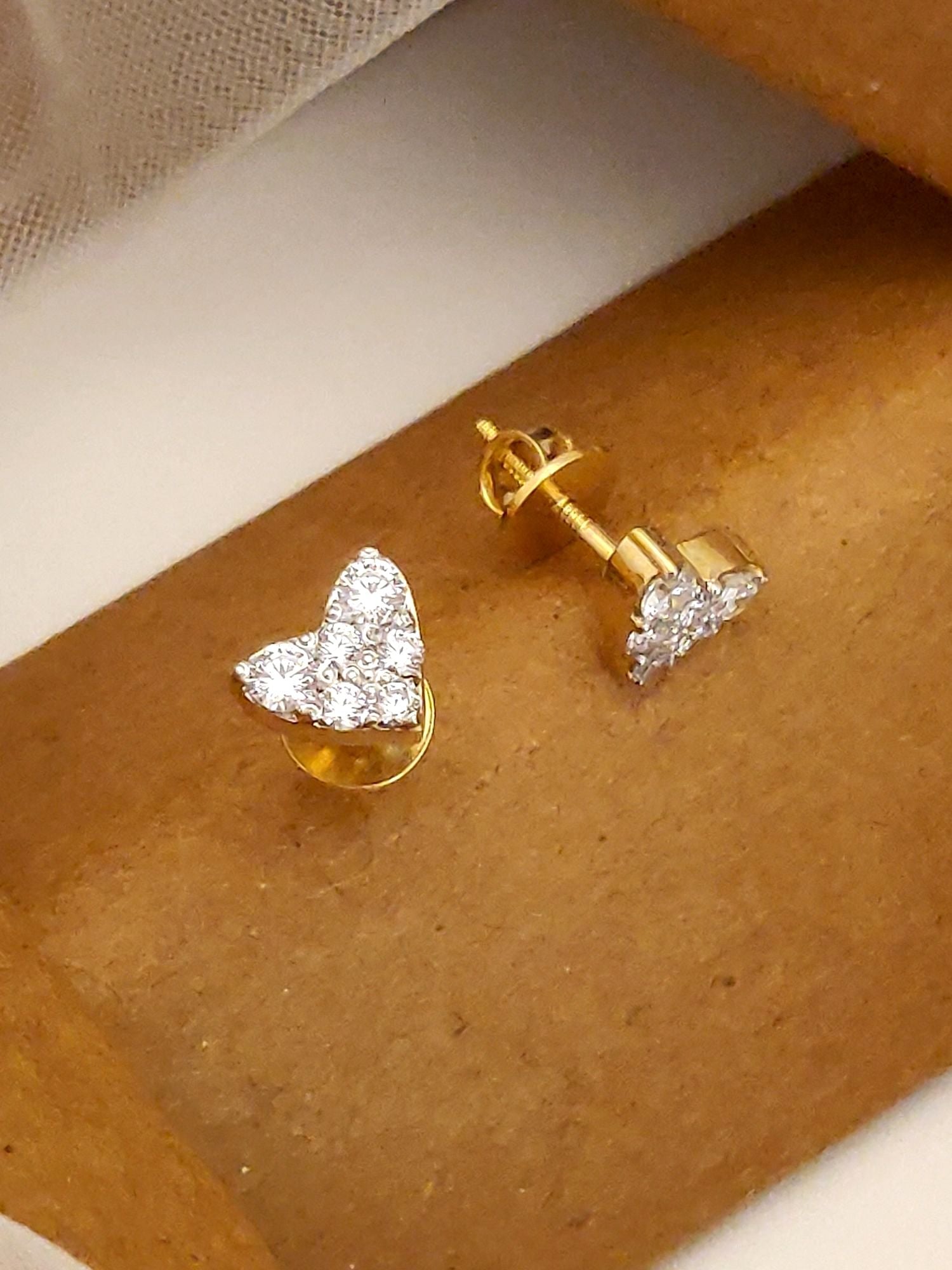 925 Sterling Silver Diamond Studs Earring