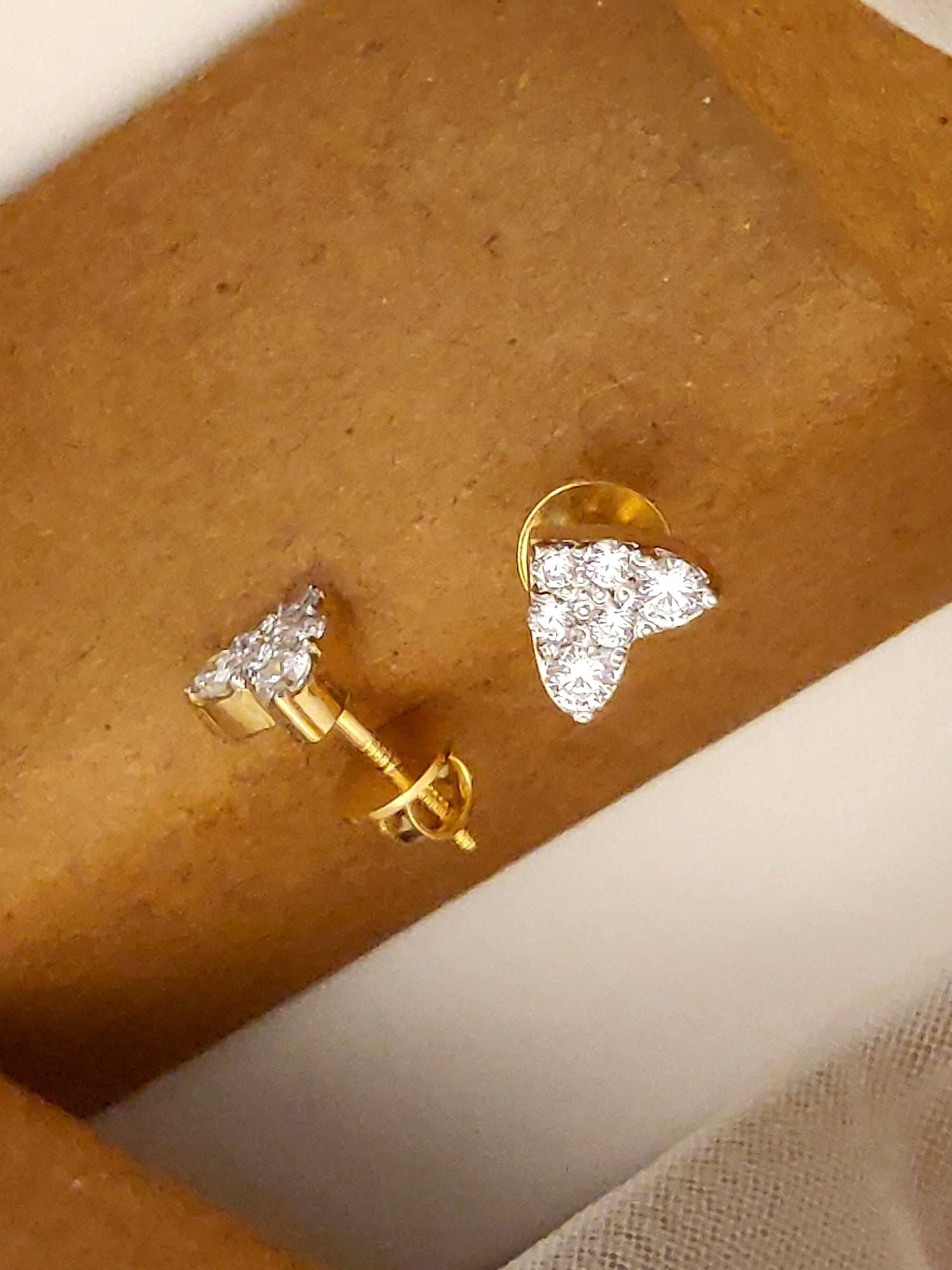 925 Sterling Silver Diamond Studs Earring