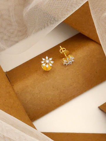 925 Sterling Silver Diamond Studs Earring
