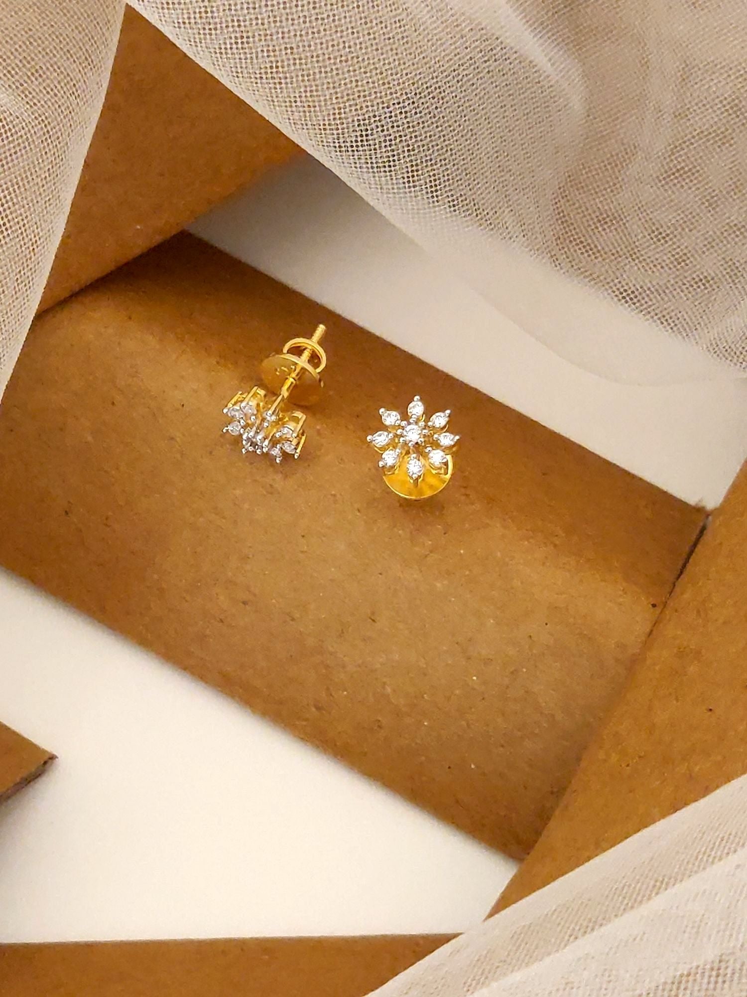 925 Sterling Silver Diamond Studs Earring