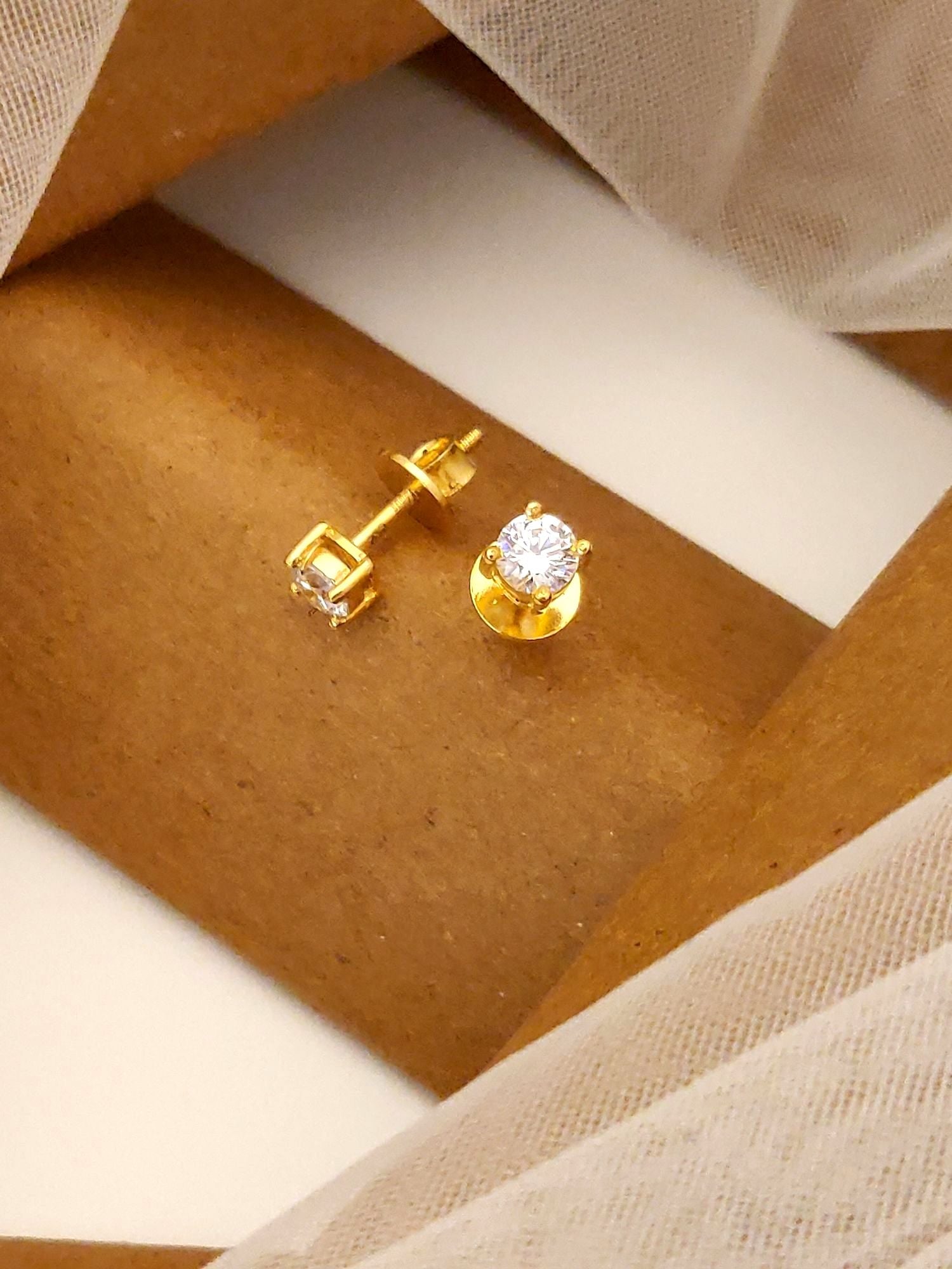 925 Sterling Silver Diamond Studs Earring