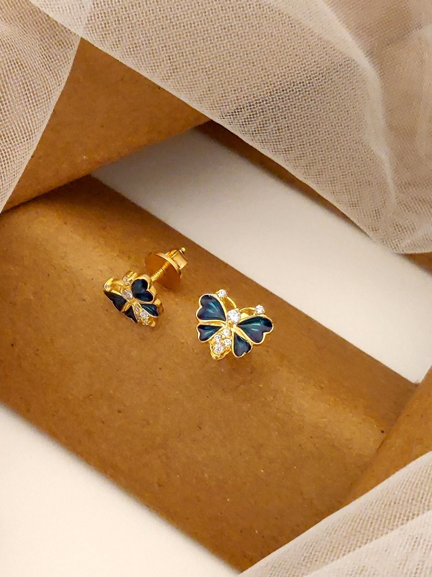 925 Sterling Silver Diamond Studs Earring