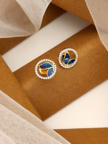 925 Sterling Silver Diamond Studs Earring