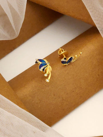 925 Sterling Silver Diamond Studs Earring