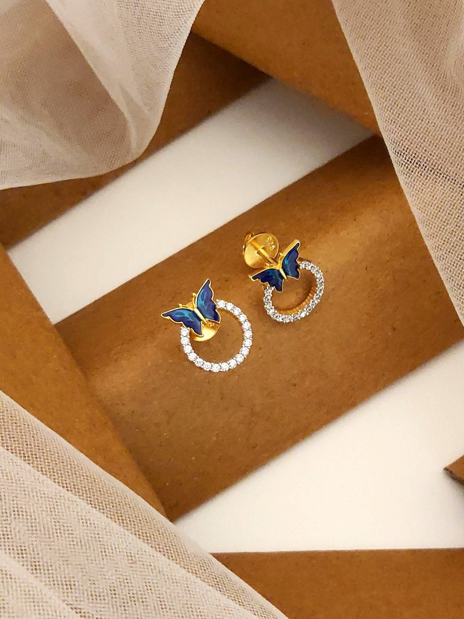 925 Sterling Silver Diamond Studs Earring