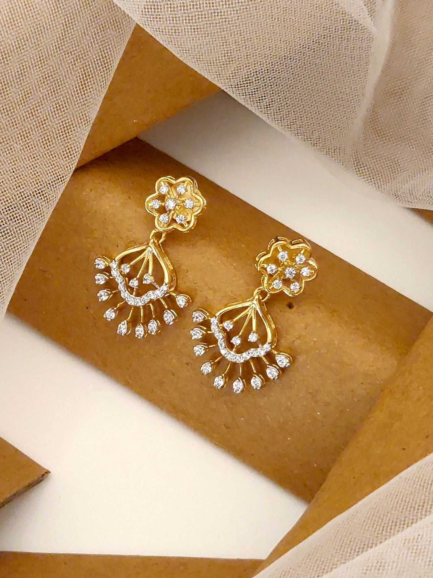 925 Sterling Silver Diamond Studs Earring