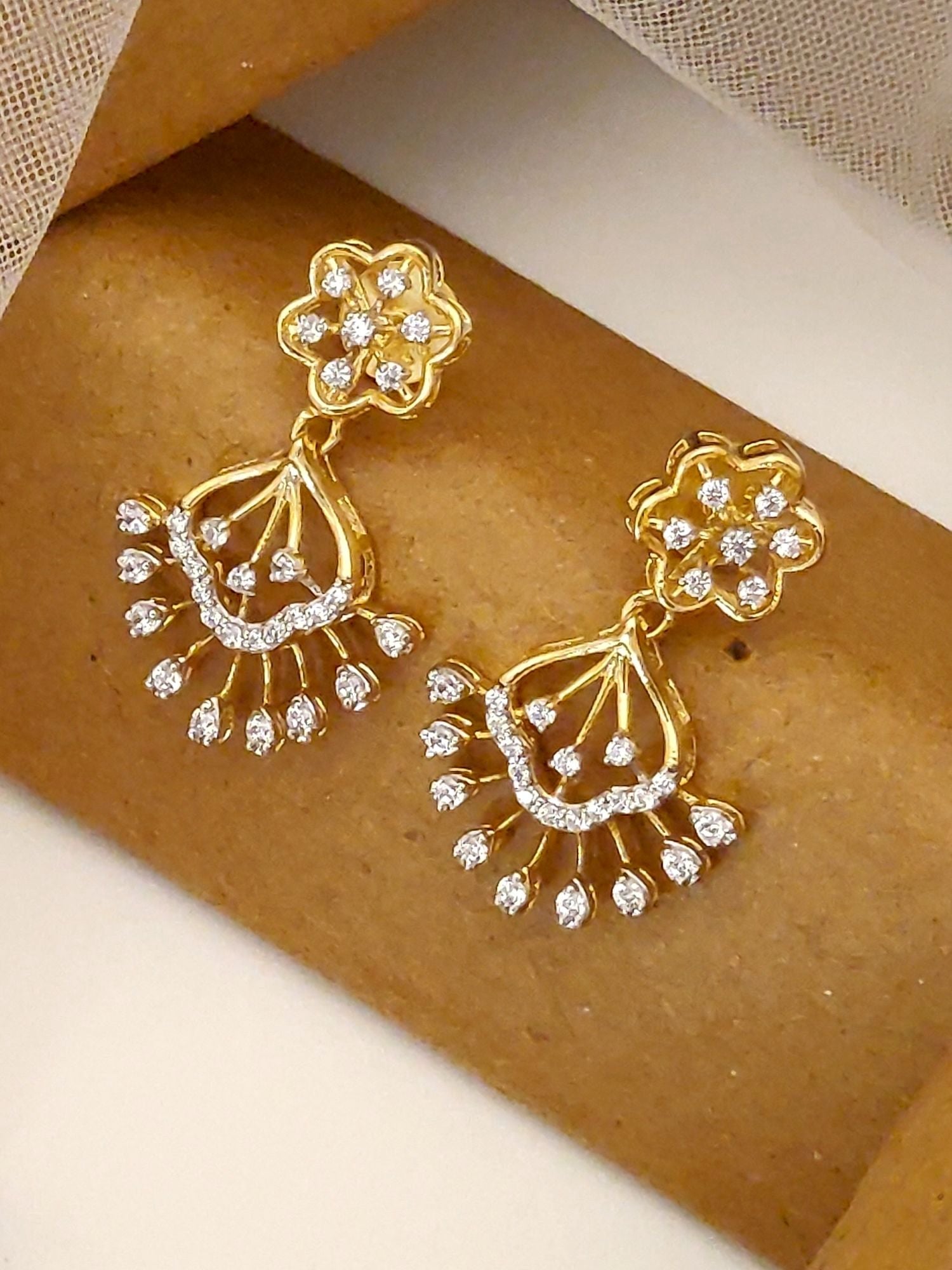 925 Sterling Silver Diamond Studs Earring