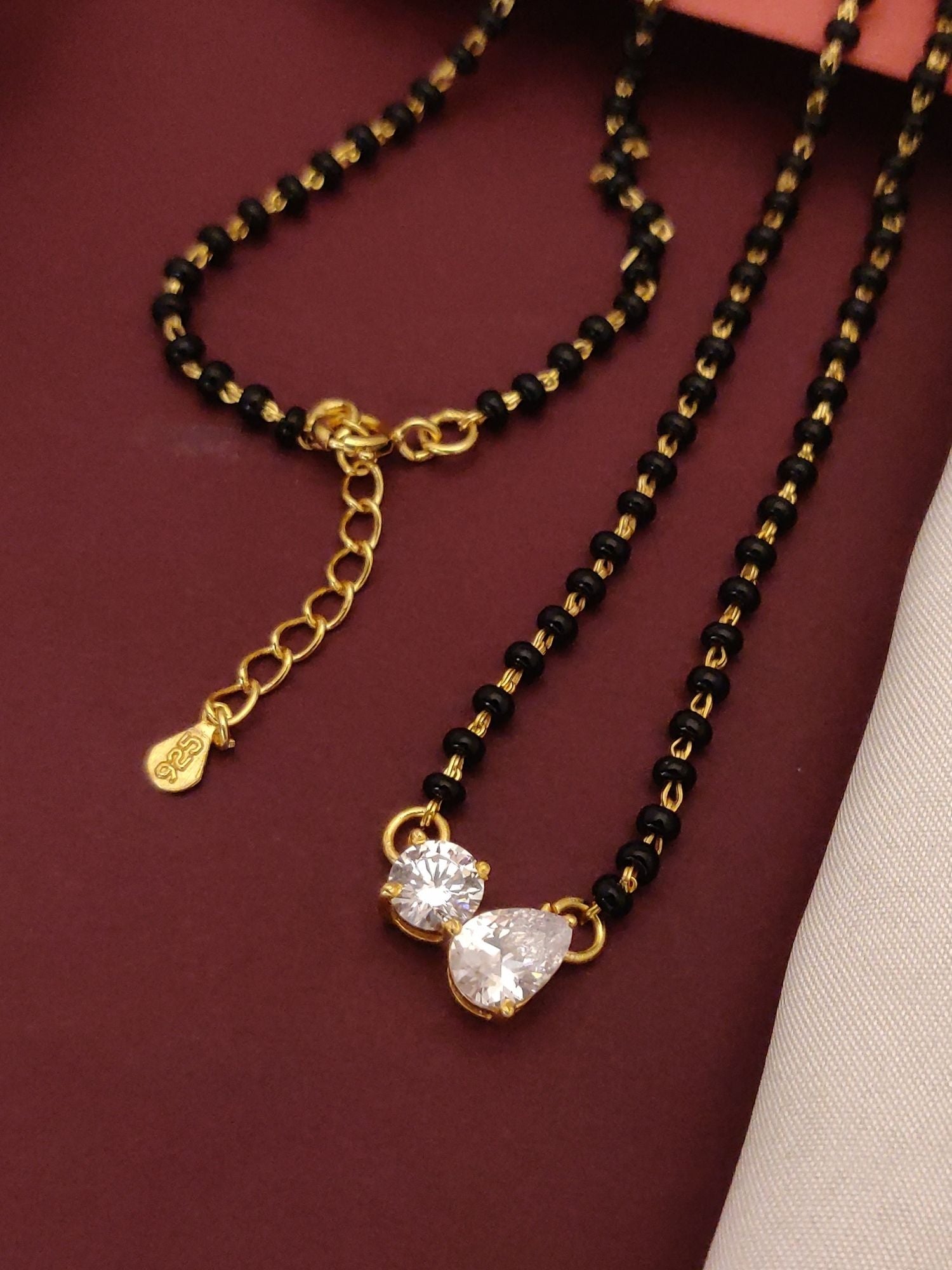 925 Sterling Silver American Diamond Mangalsutra