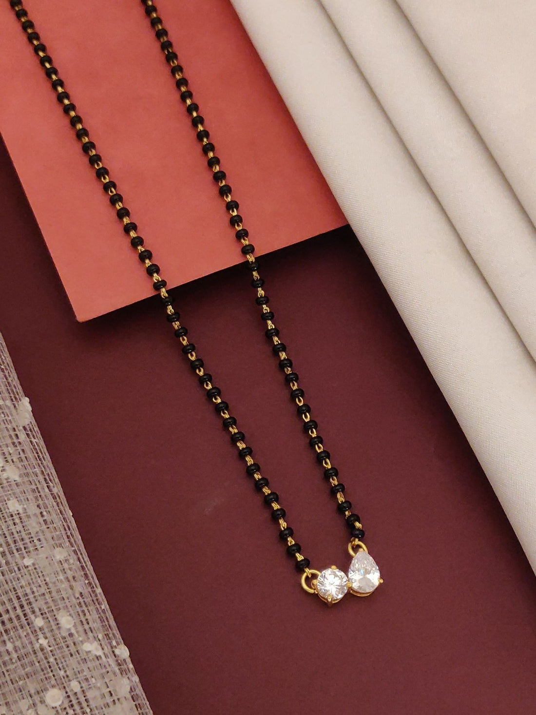 925 Sterling Silver American Diamond Mangalsutra