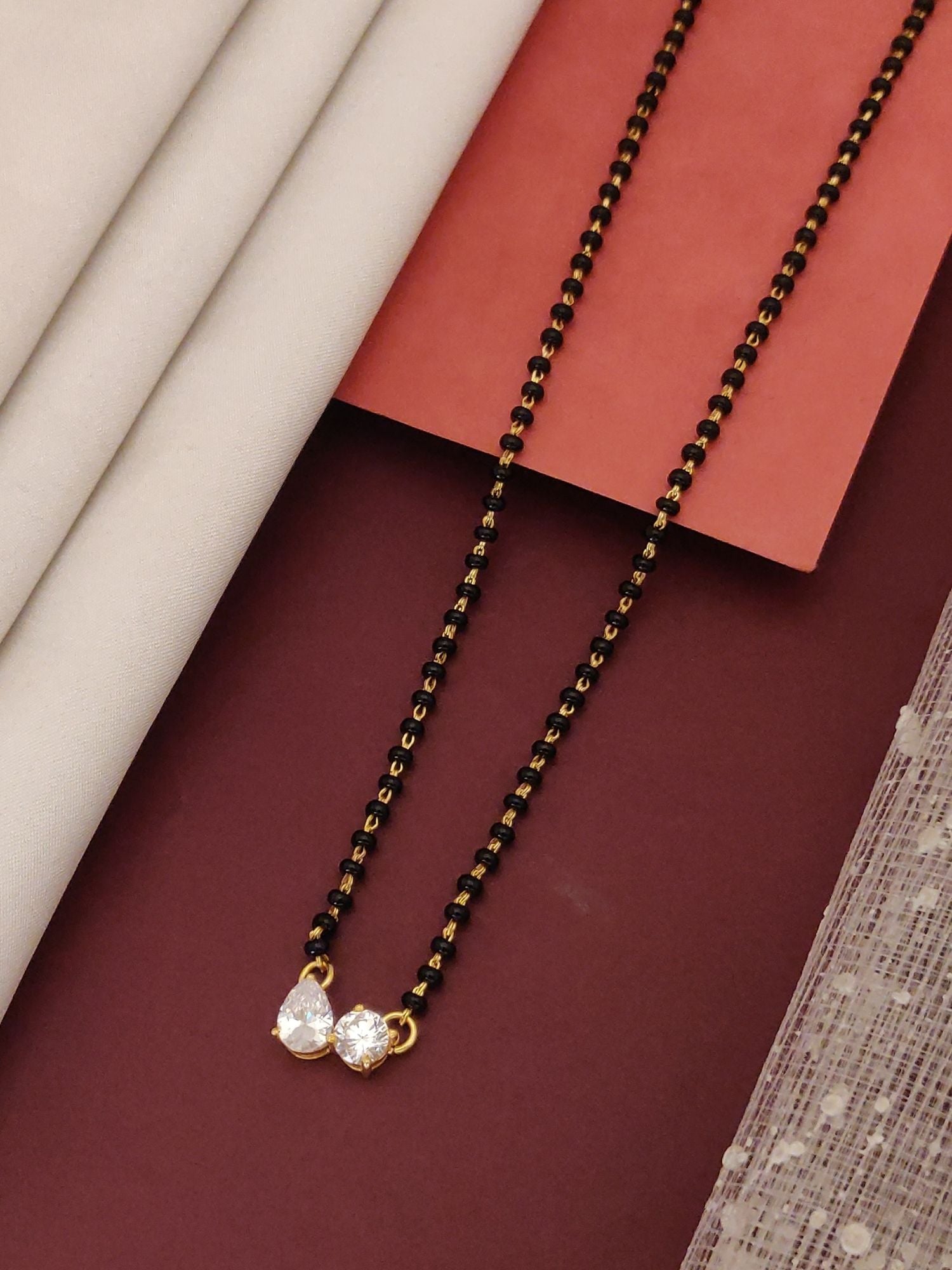 925 Sterling Silver American Diamond Mangalsutra