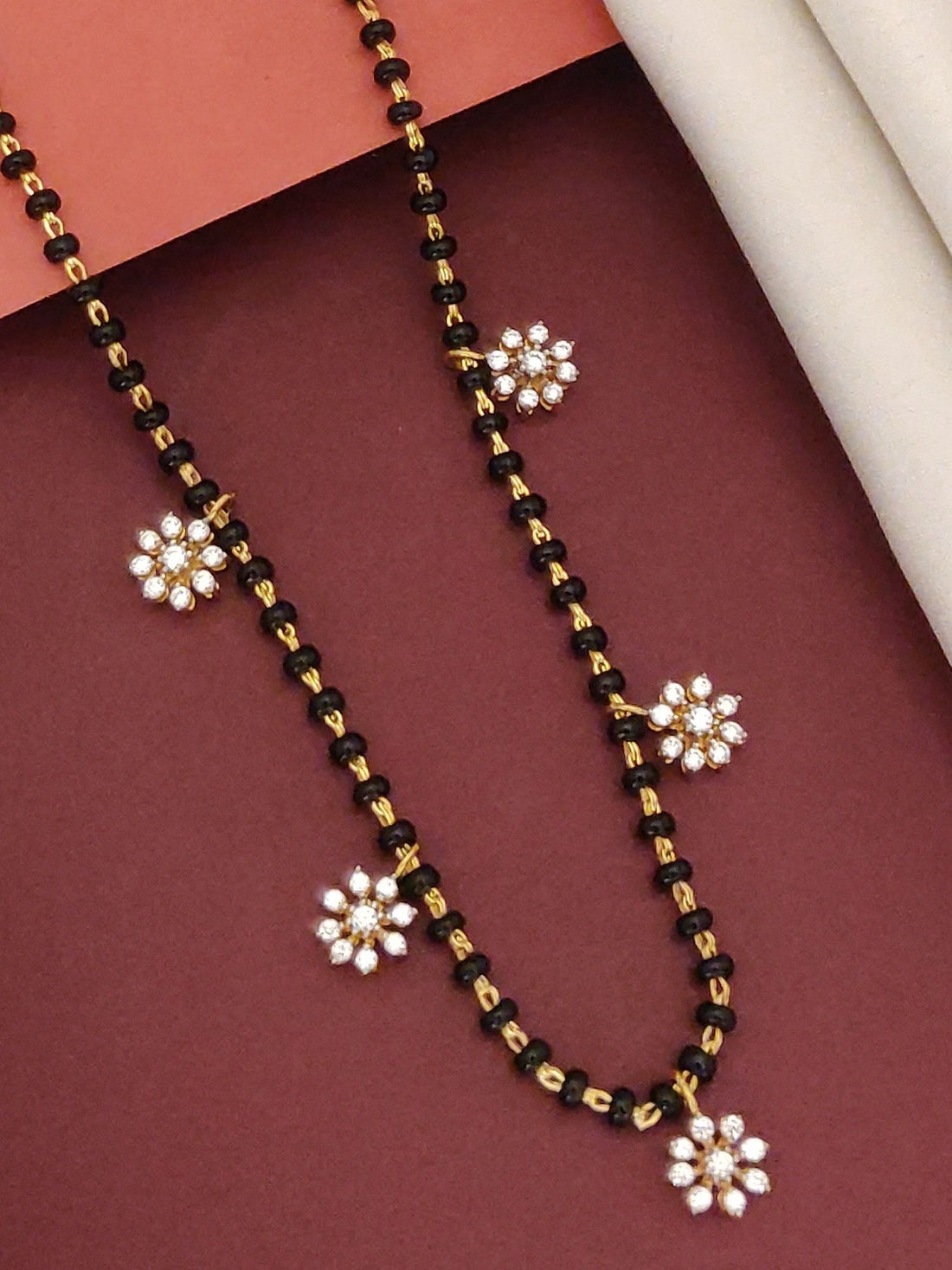 925 Sterling Silver Dainty American Diamond Mangalsutra