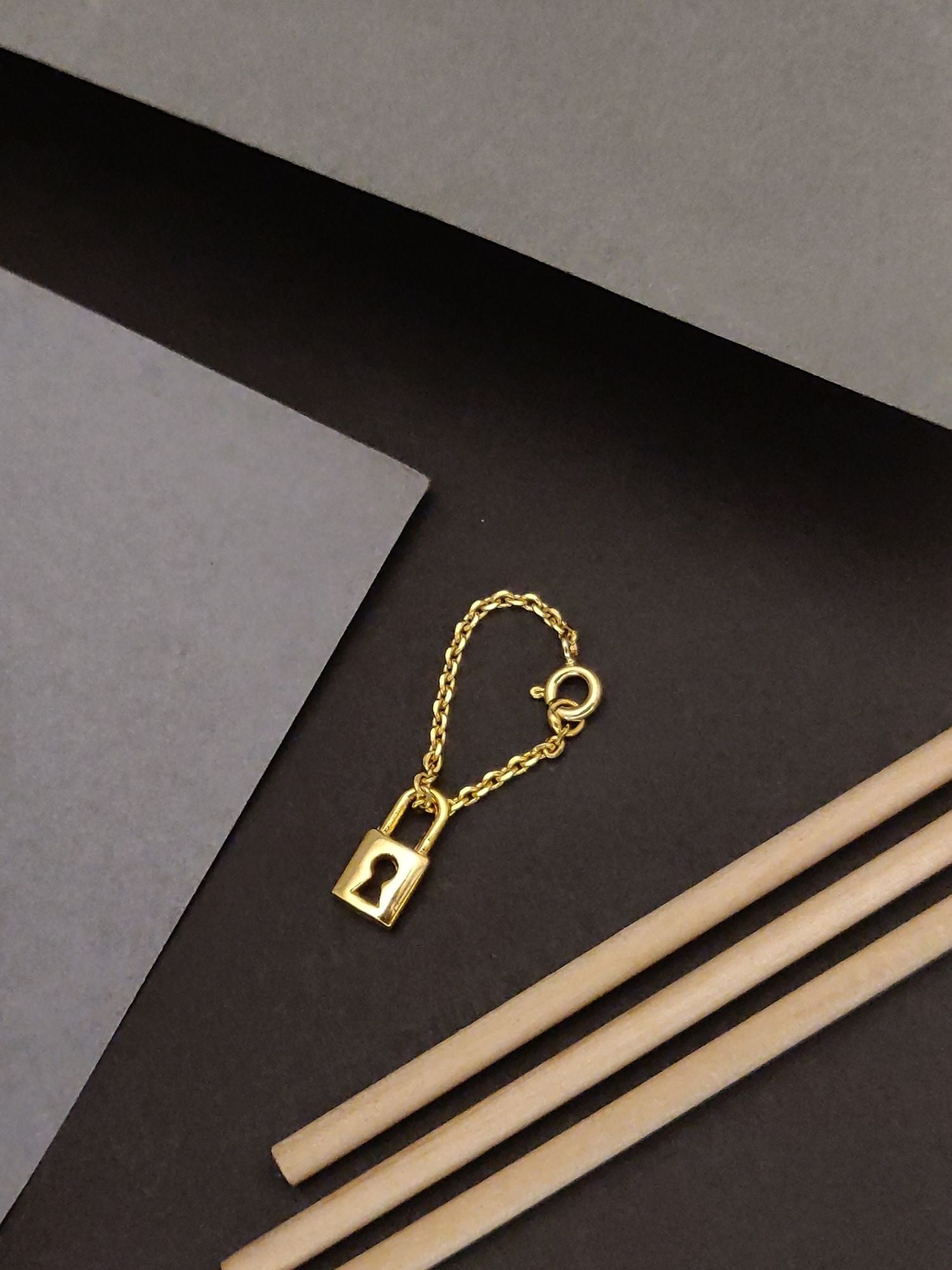 925 Sterling Silver Gold Plated Watch Charm