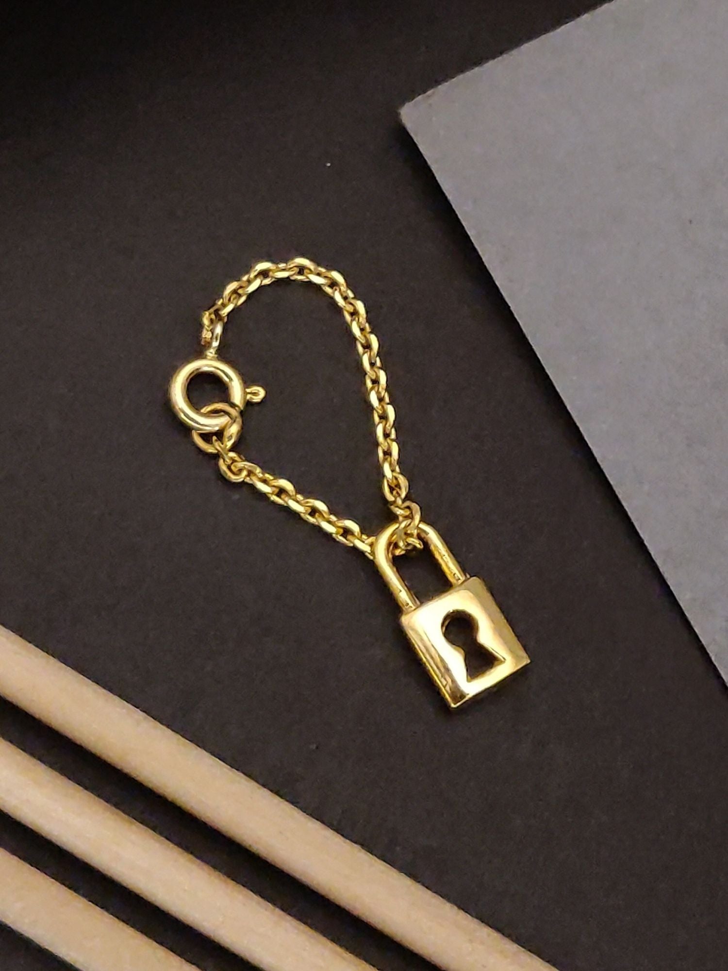 925 Sterling Silver Gold Plated Watch Charm