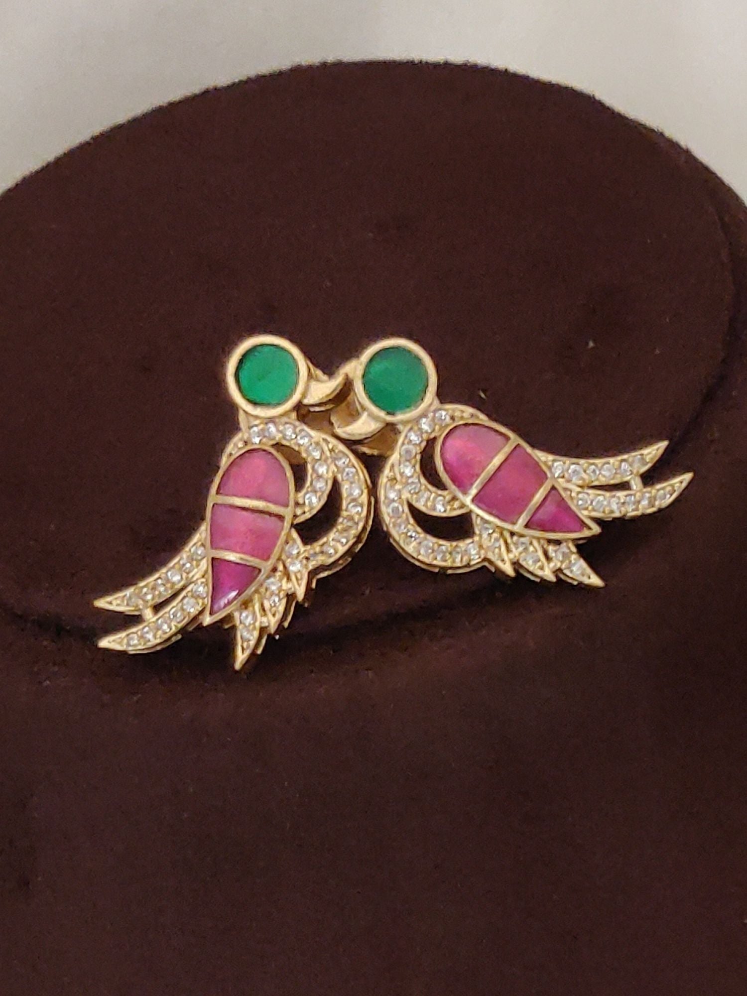 Abdesigns Gold Plated Parrot Pendant Set