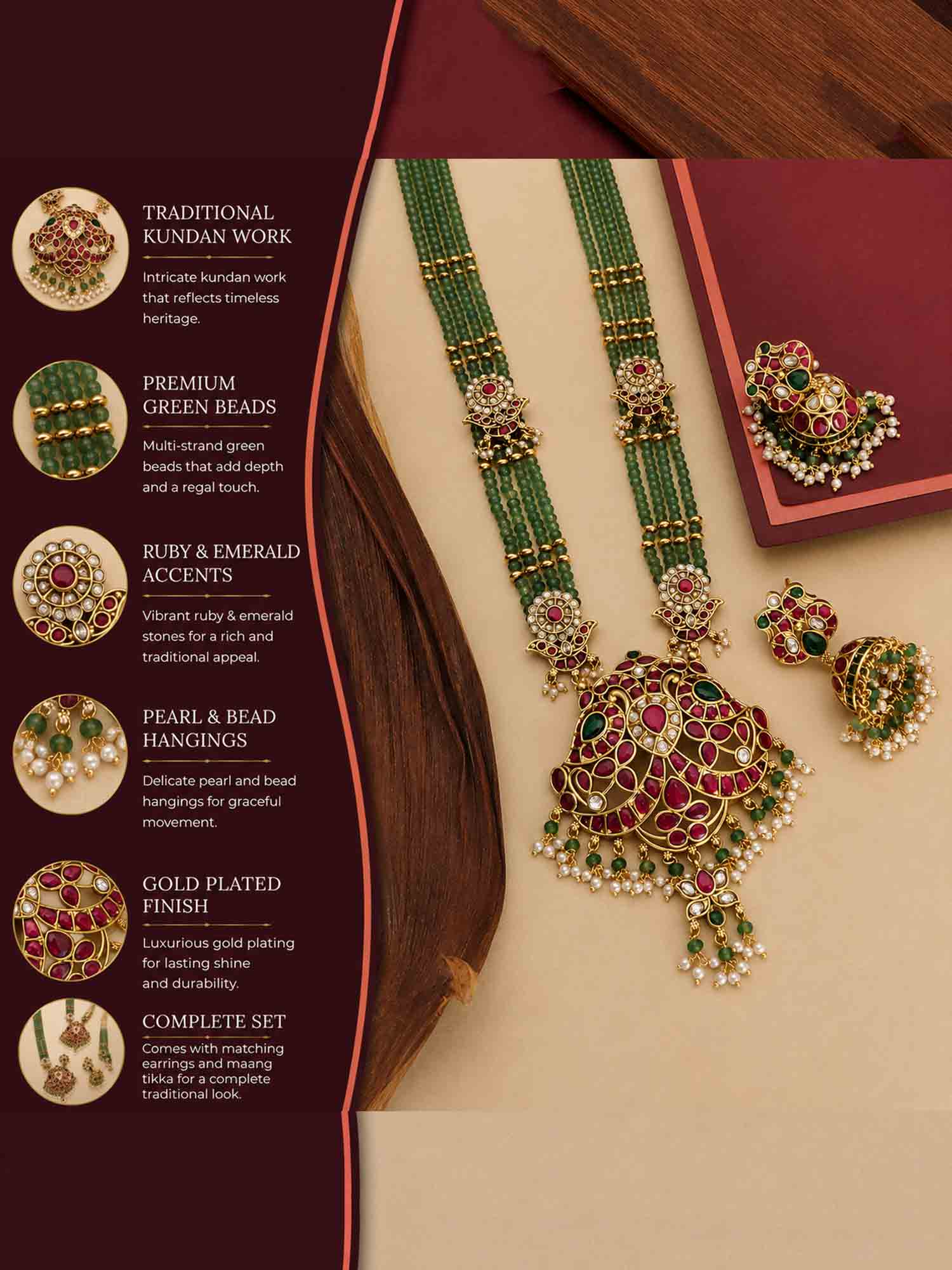 Abdesigns Traditional Bridal Royal Kemp Stone Haram Set