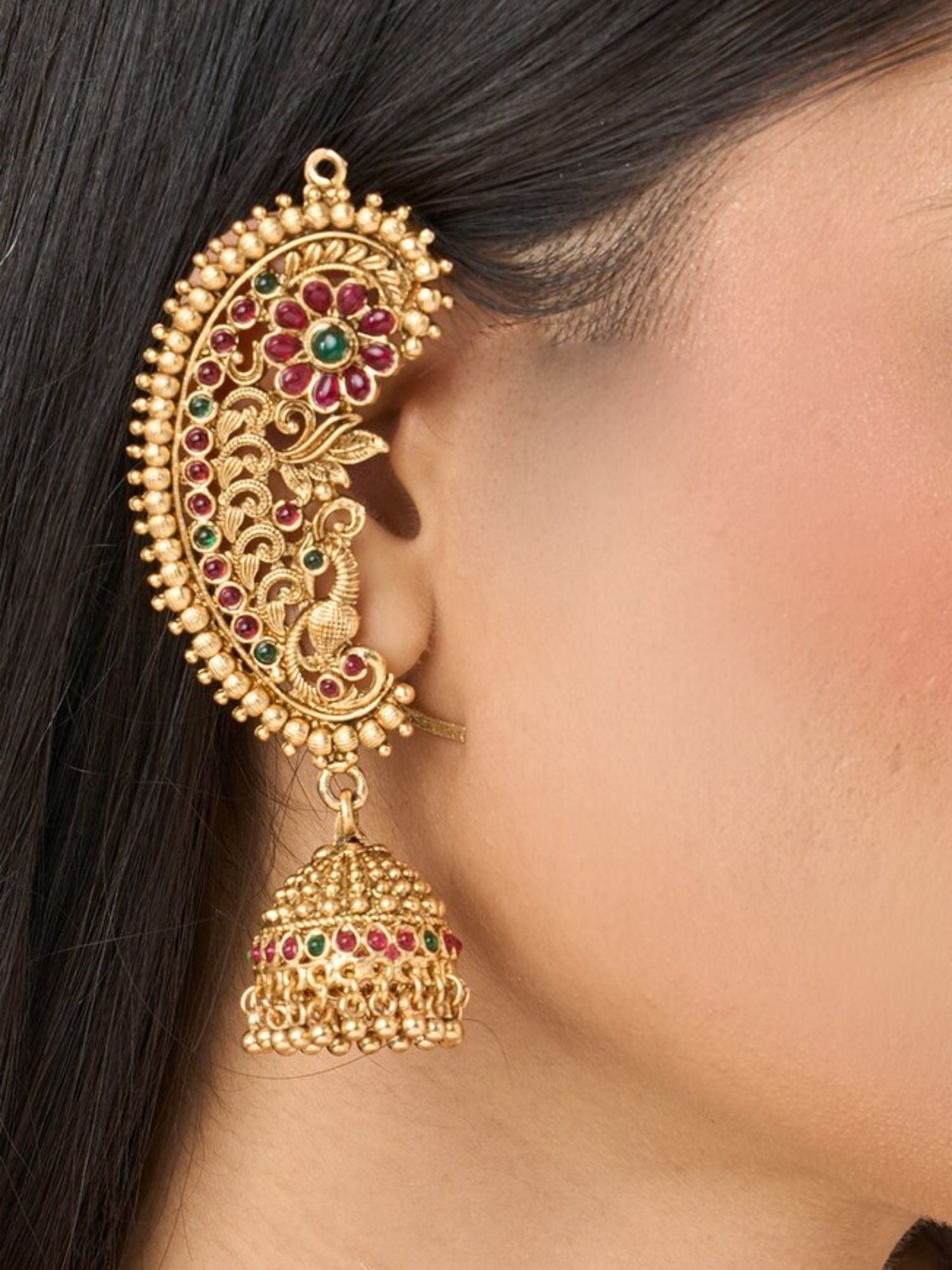 Abdesigns Premium South Indian Gold Plated Ear Cuffs