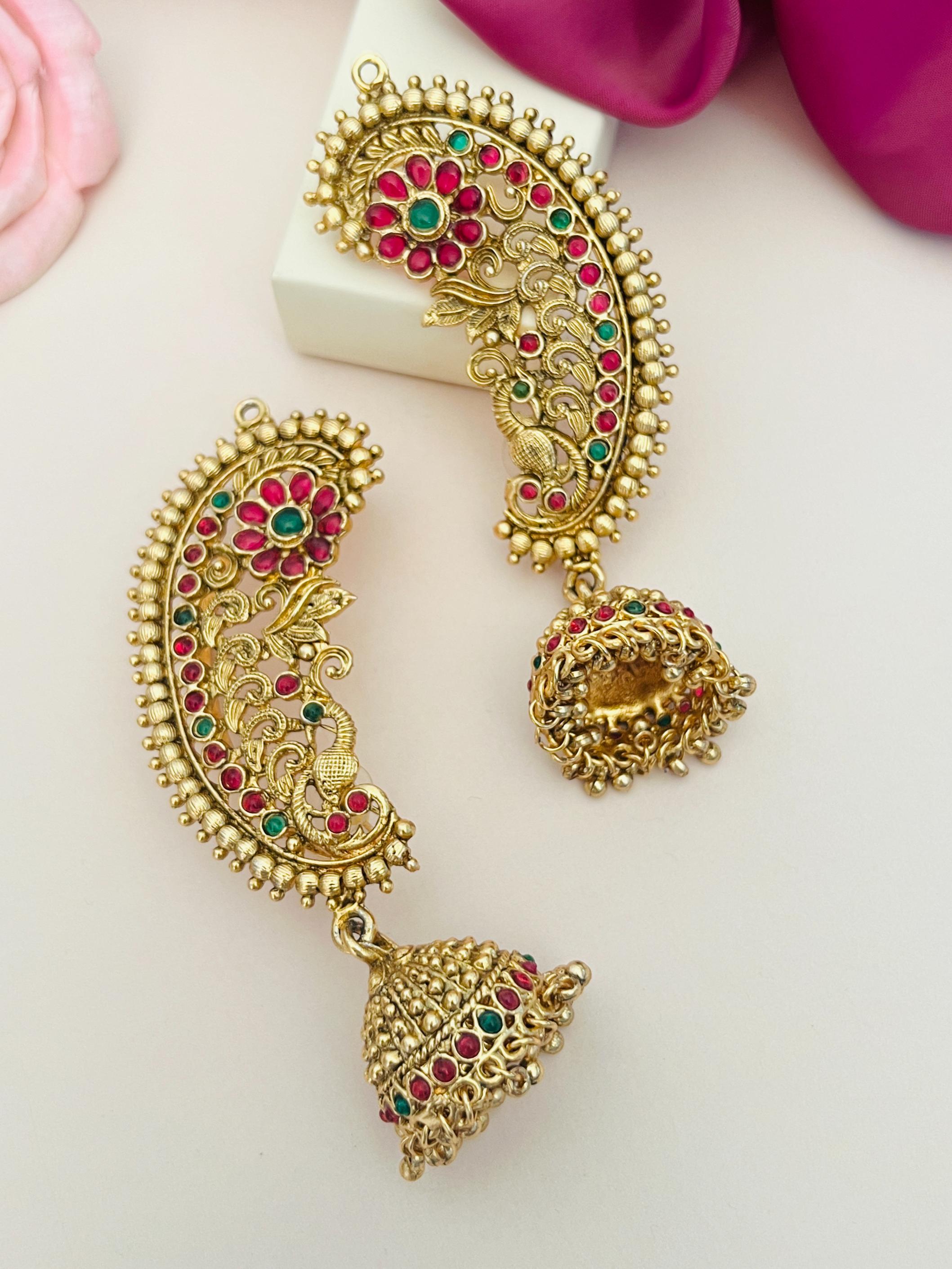 Abdesigns Premium South Indian Gold Plated Ear Cuffs