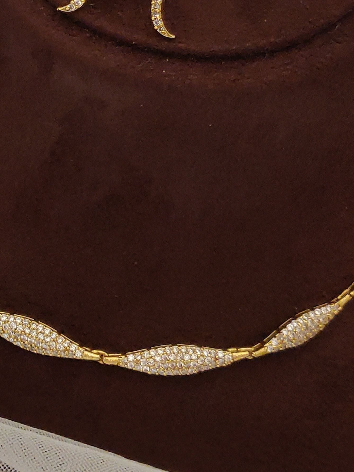 Abdesigns Gold Plated Single Line Necklace Set