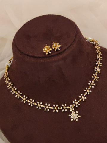 Abdesigns Gold Plated Kempstone Necklace Set