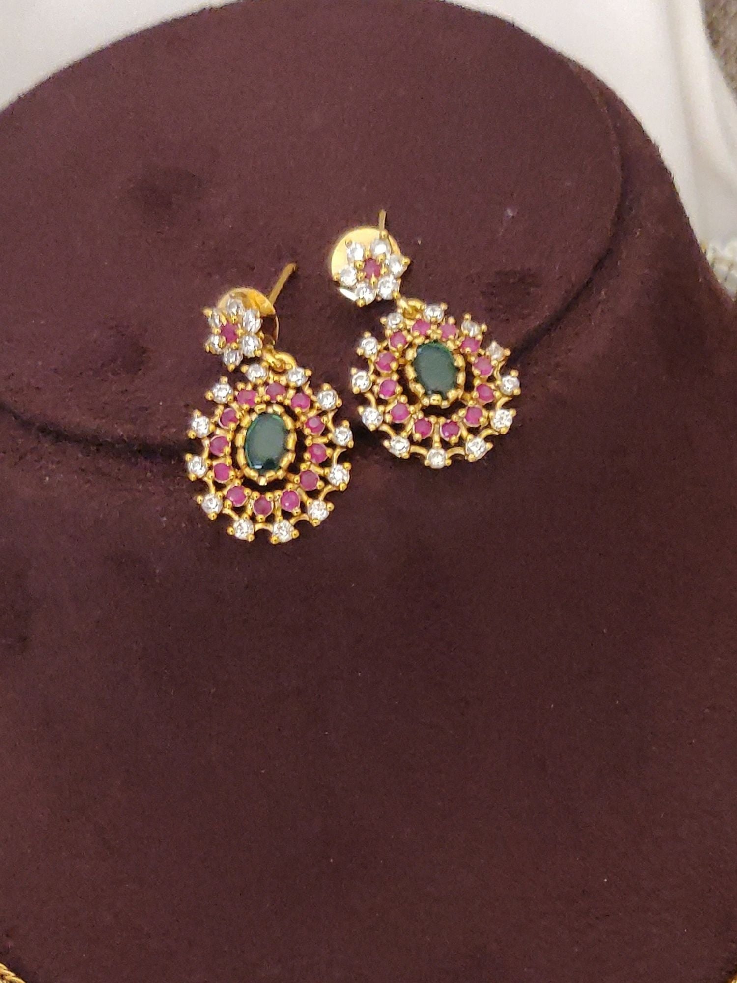 Abdesigns Gold Plated Single Line Necklace Set