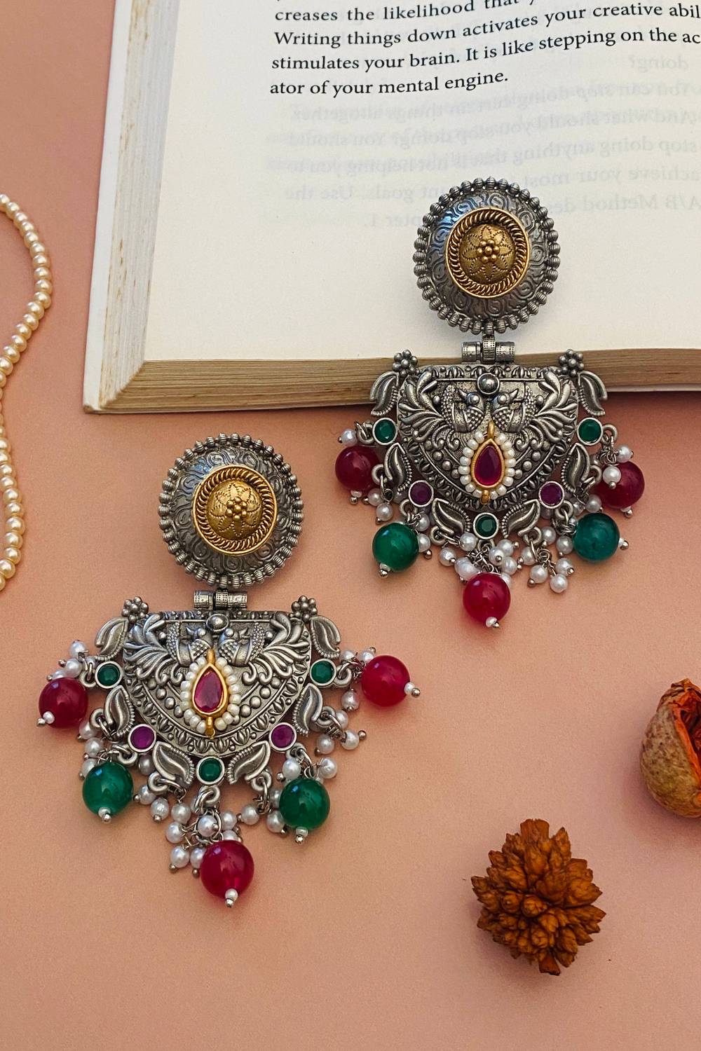 Timeless High-Quality German Silver Earring - Abdesignsjewellery