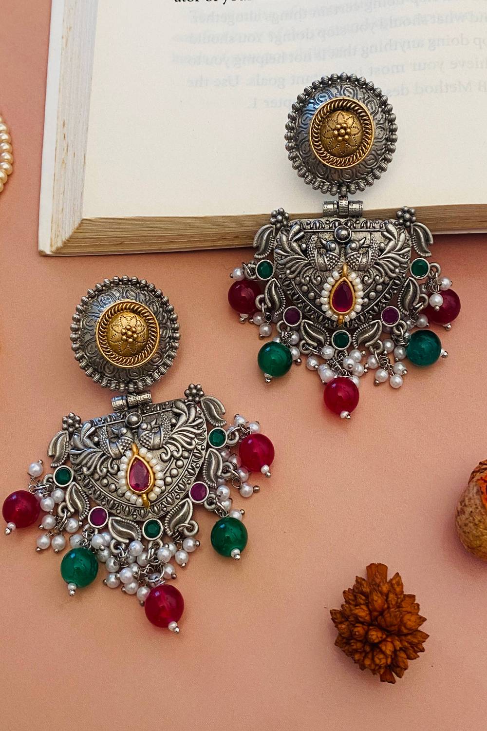 Timeless High-Quality German Silver Earring - Abdesignsjewellery