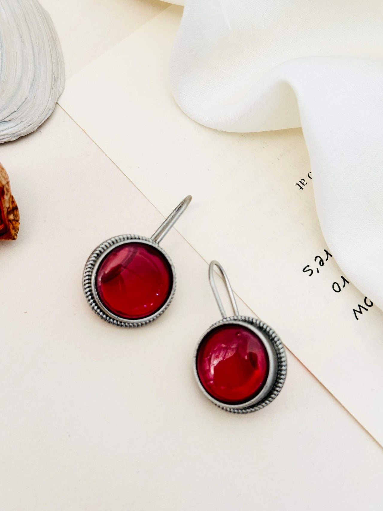 Classic Round Oxidsed Hoop Earring