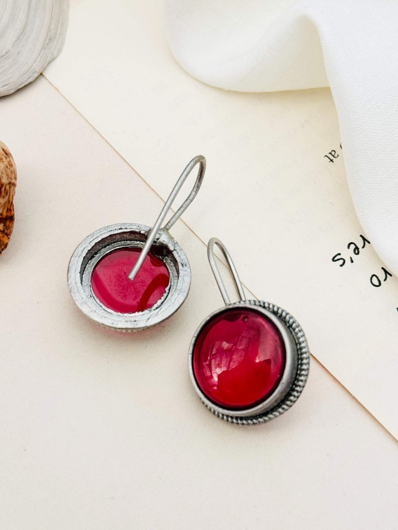 Classic Round Oxidsed Hoop Earring