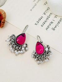 Thumbnail for Stunning German Silver Plated Kemp Stud Earring