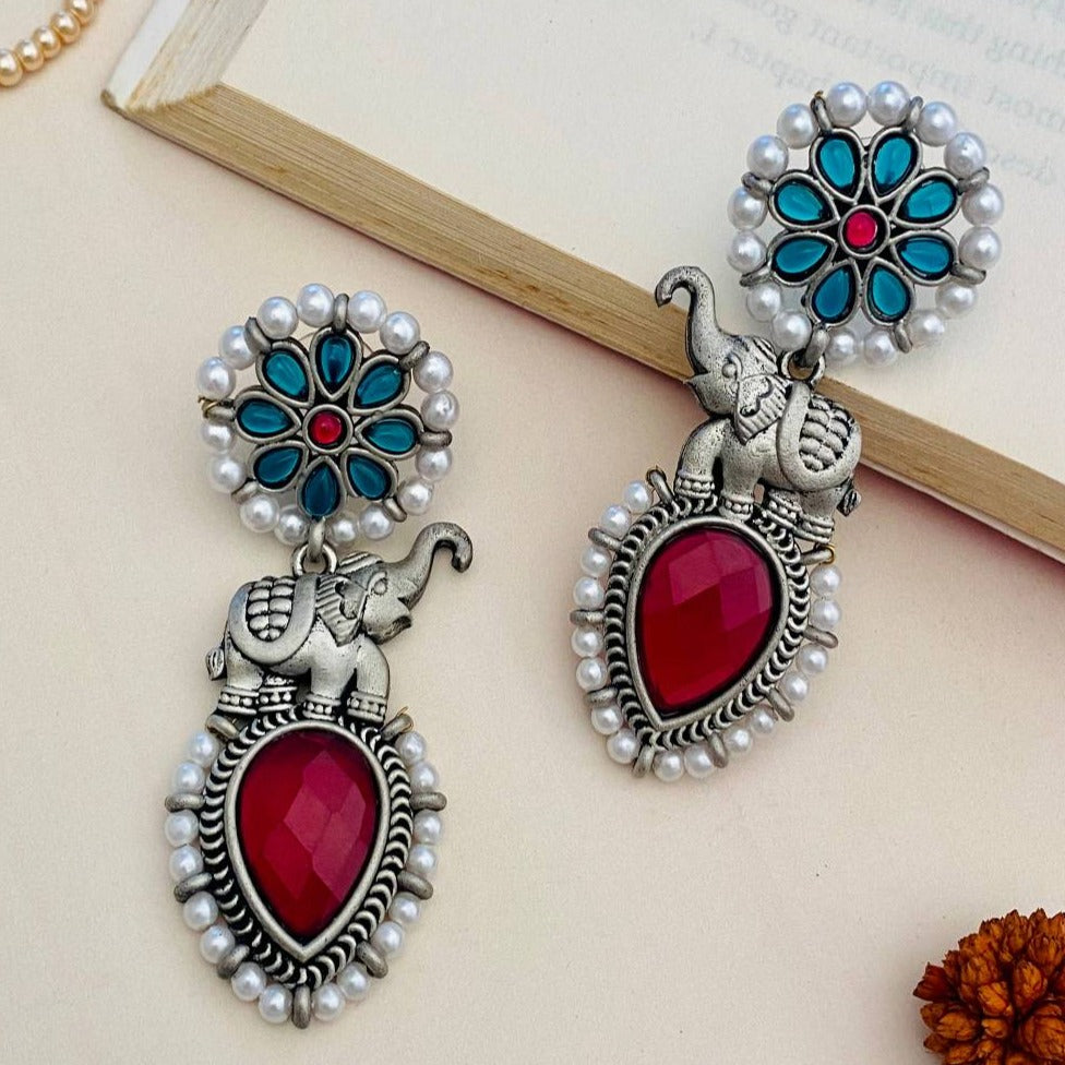 High Quality Extravagant German Silver Earring - earrings by Abdesigns Jewellery