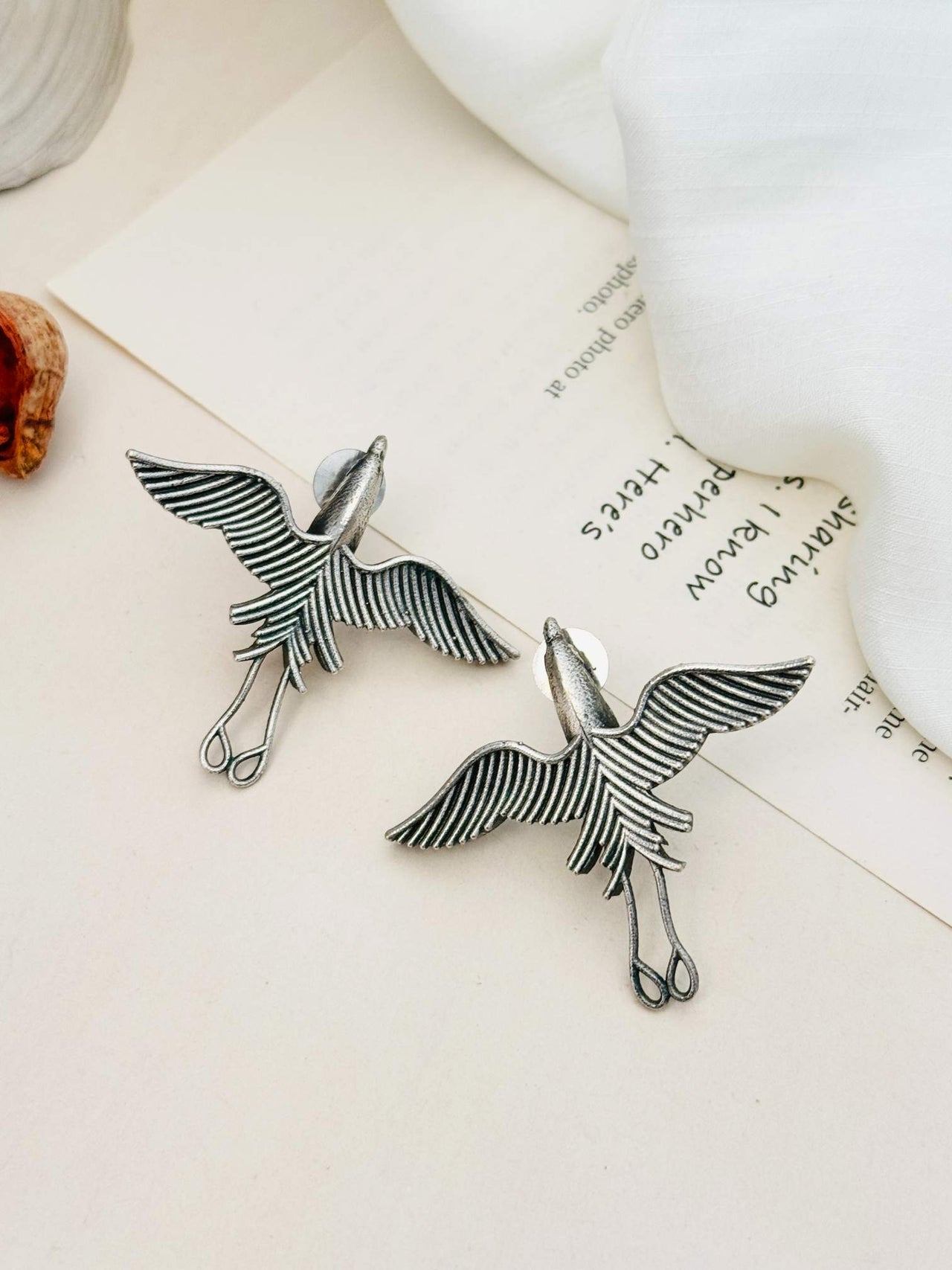 Silver Eagle German Silver Plated Earring